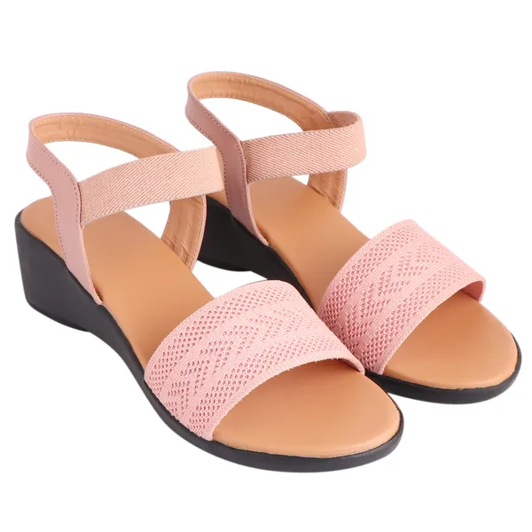 Pink_Premium_Synthetic_Low_Heel_Sandals_For_Women's_&_Girls