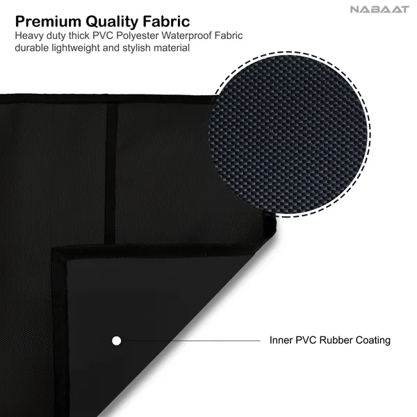 NABAAT_Fridge_Cover_for_Double_Door_Refrigerator_Kitchen_Decor_Durable_Dustproof_Waterproof_Modern_Design_with_6_Side_Pockets_for_Kitchen_Accessories_-_170_x_65cm_(Black)