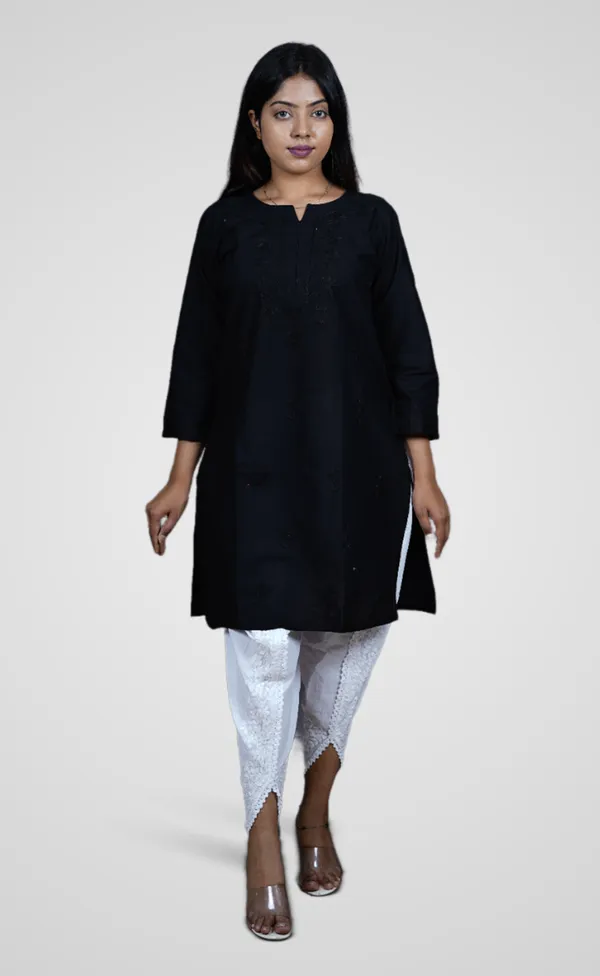Black_Cotton_Premium_Short_Kurti_For_Women