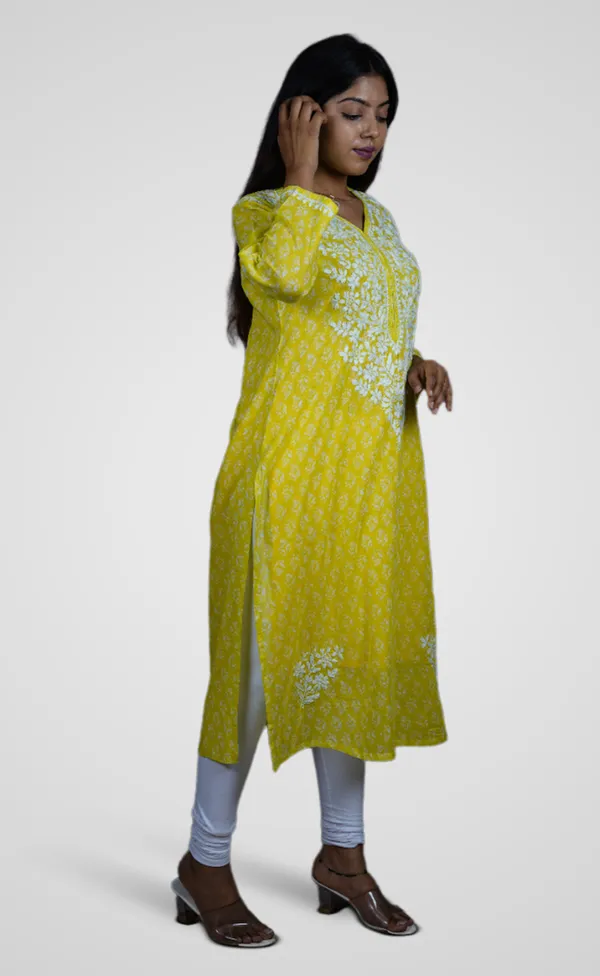 Parrot_Green_Rayon_Premium_Long_Kurti_For_Women