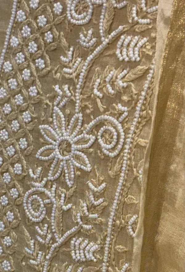 Pure_brown_mul_Chikankari_kurta_set