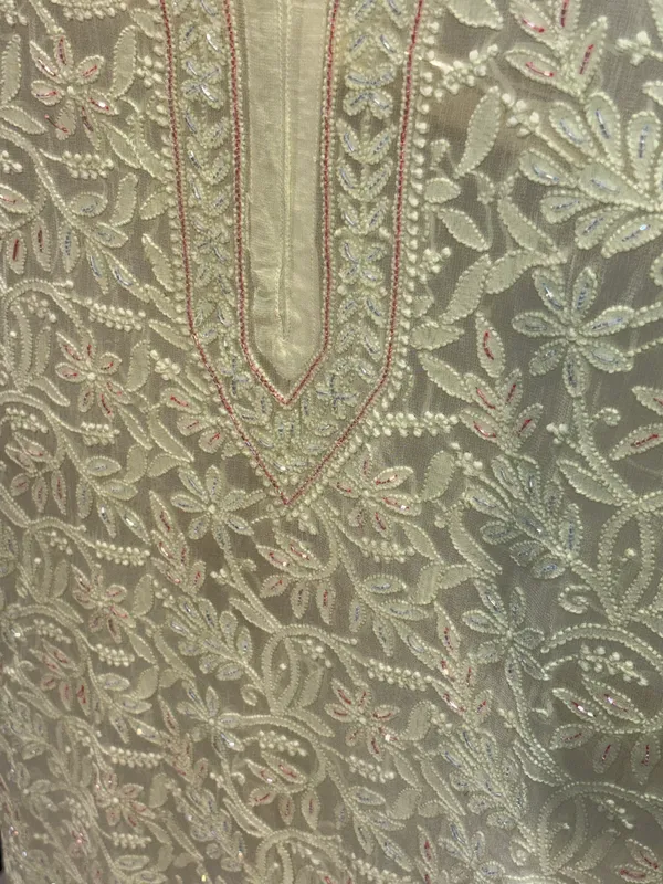 Pure_chiffon_cut_Dana_Chikankari_green_kurti