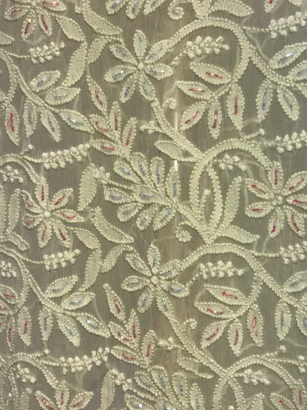 Pure_chiffon_cut_Dana_Chikankari_green_kurti