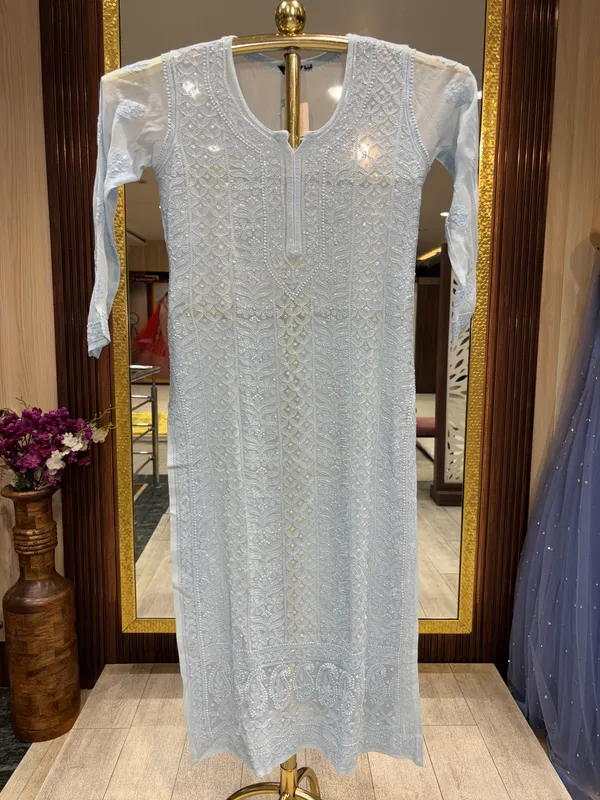 Pure_chiffon_cut_Dana_pearl_work__blue_kurti