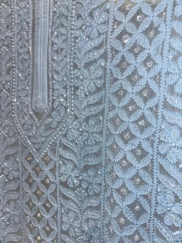 Pure_chiffon_cut_Dana_pearl_work__blue_kurti