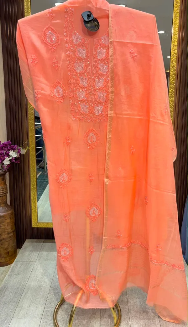 Pure_saffron__Mul_Chikankari_suit