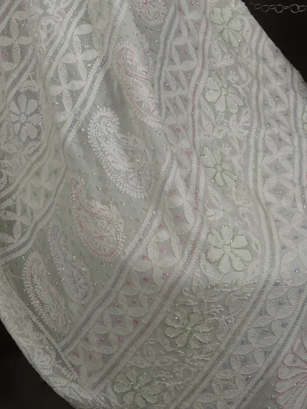 White_dyeable_pure_georgette_chikankari_saree_NF5011