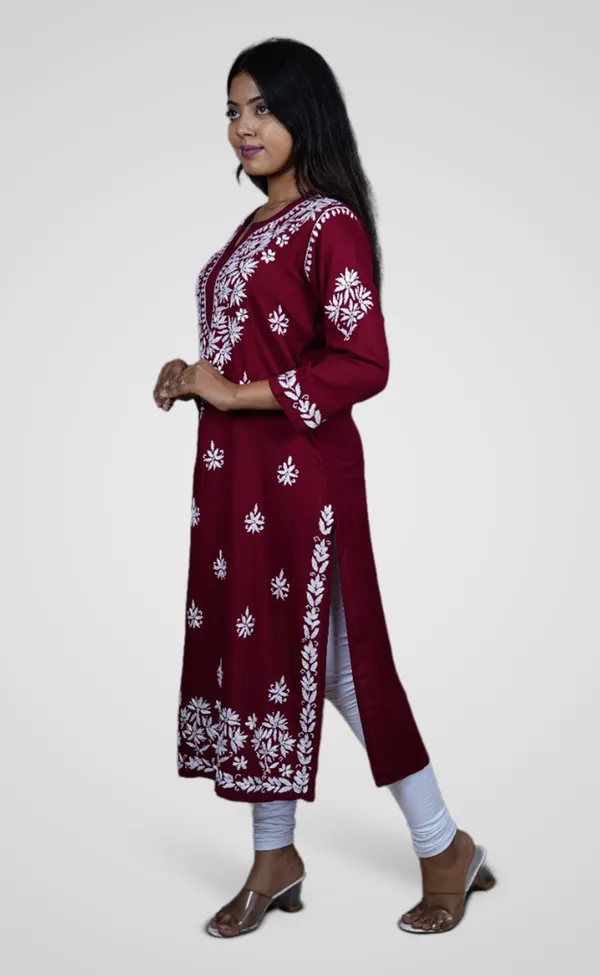 Maroon_Muslin_Premium_Long_Kurti_For_Women