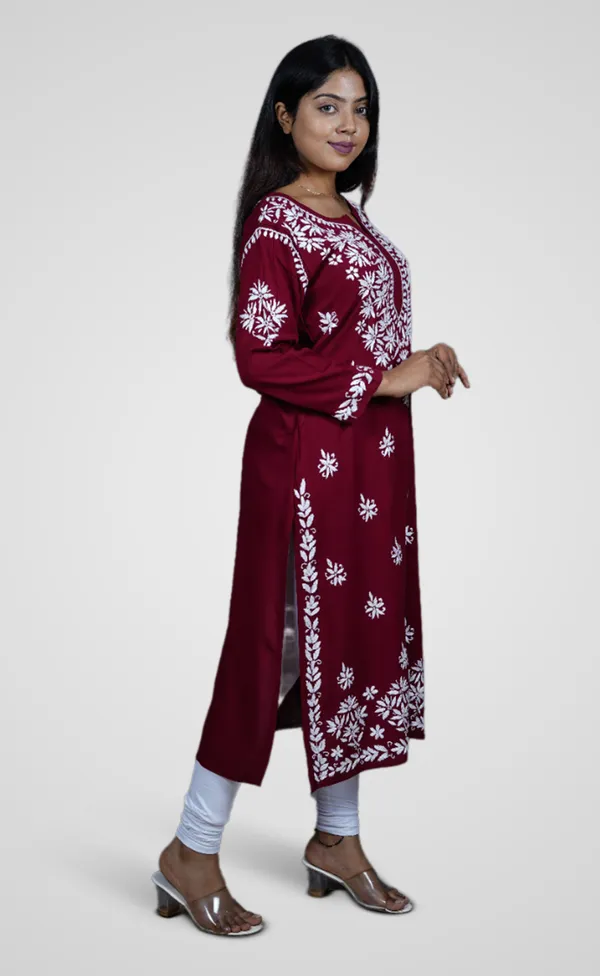 Maroon_Muslin_Premium_Long_Kurti_For_Women
