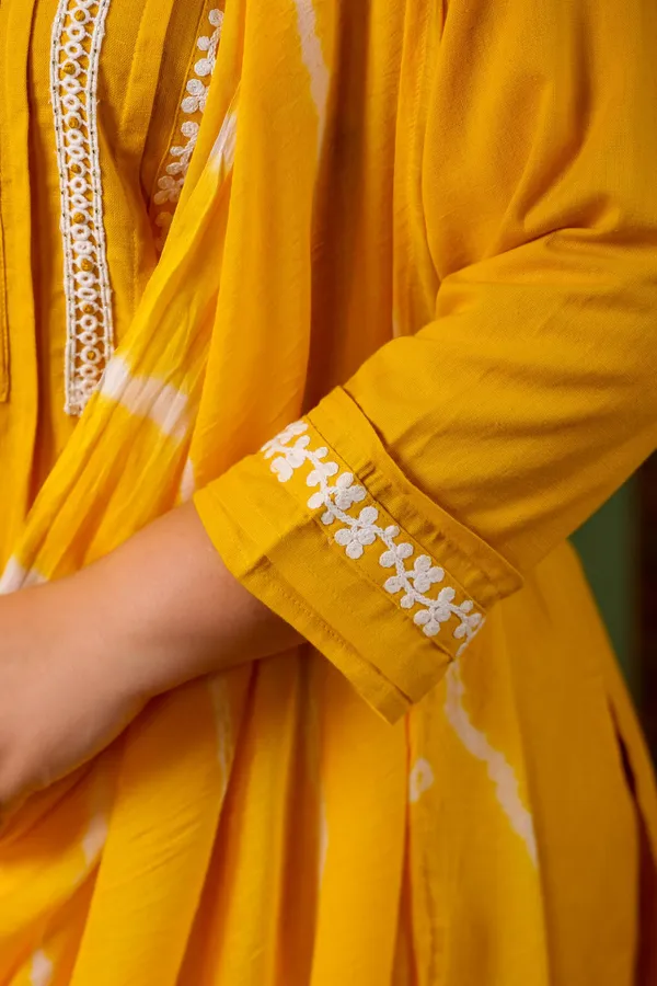 Yellow_Embroidery_Detailing_Suit_Set_For_Women_&_Girls