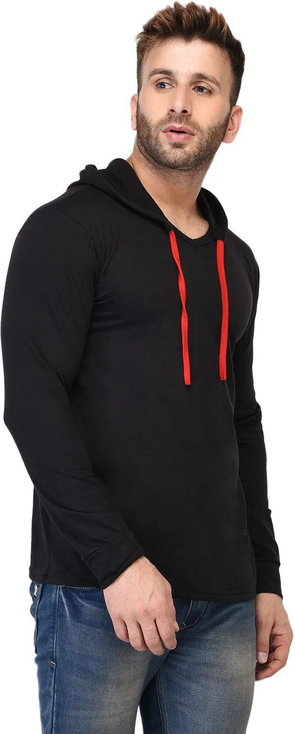 Black_Cotton_Solid_Hooded_Neck_Regukar_Fit_T-Shirt_for_men