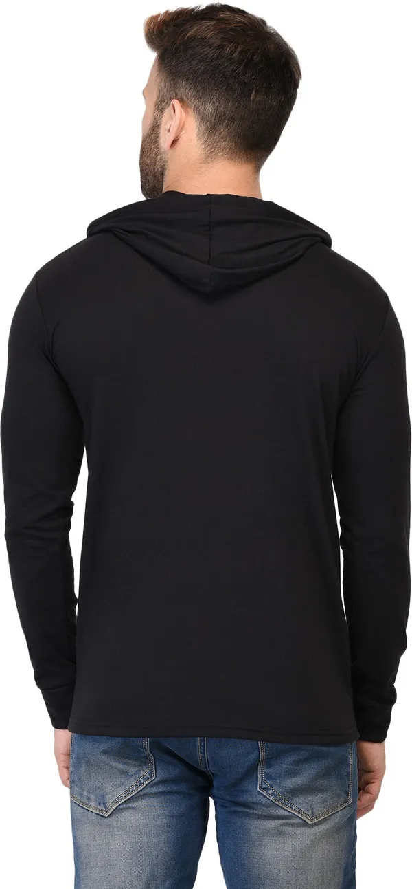 Black_Cotton_Solid_Hooded_Neck_Regukar_Fit_T-Shirt_for_men