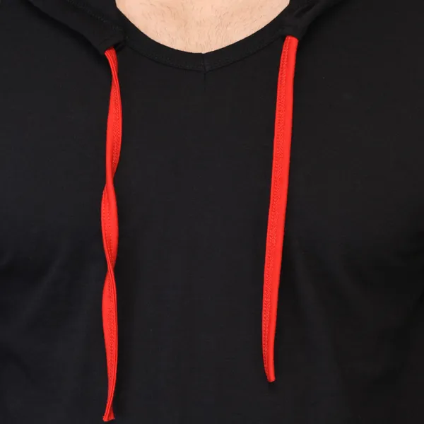 Black_Cotton_Solid_Hooded_Neck_Regukar_Fit_T-Shirt_for_men