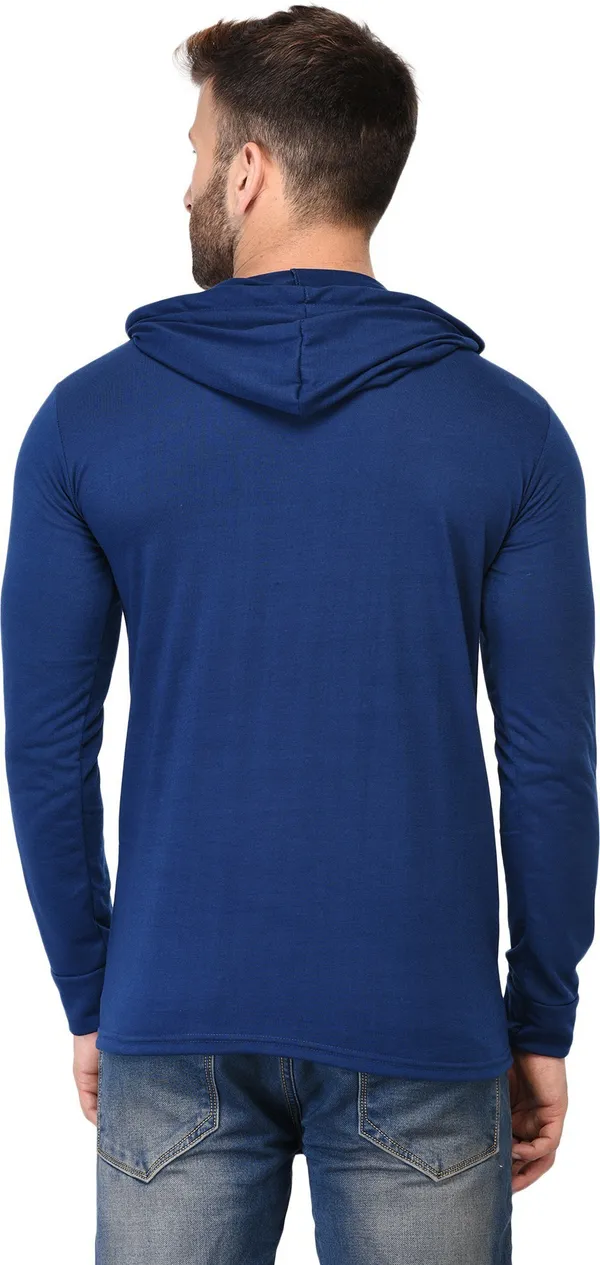 Dark_Blue_Cotton_Solid_Hooded_Neck_Regukar_Fit_T-Shirt_For_Men