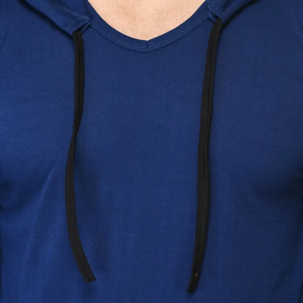 Dark_Blue_Cotton_Solid_Hooded_Neck_Regukar_Fit_T-Shirt_For_Men