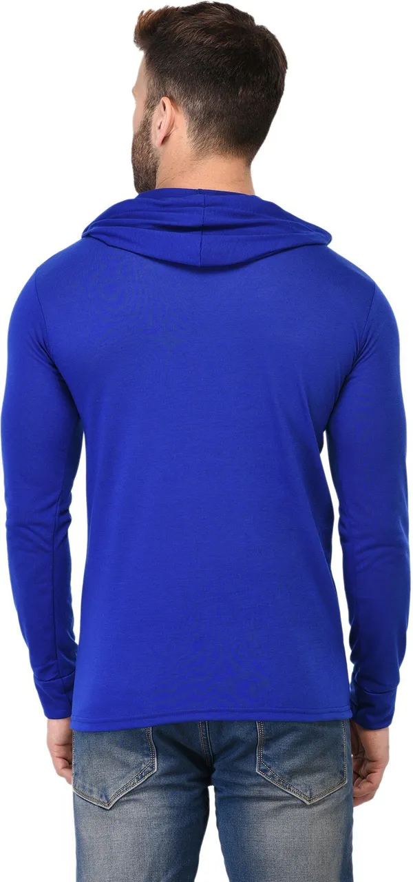 Dark_Blue_Cotton_Solid_Hooded_Neck_Regukar_Fit_T-Shirt_For_Men