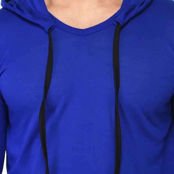 Dark_Blue_Cotton_Solid_Hooded_Neck_Regukar_Fit_T-Shirt_For_Men
