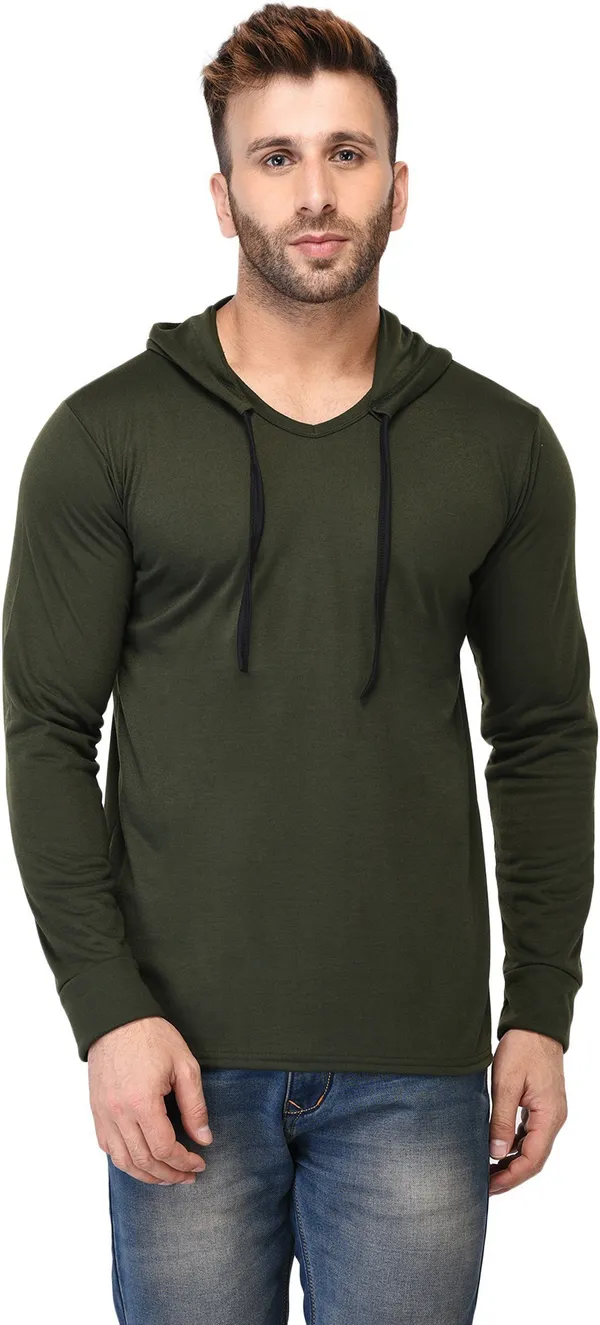 Dark_Green_Solid_Cotton_Hooded_T-Shirt_for_Men_|_Regular_Fit