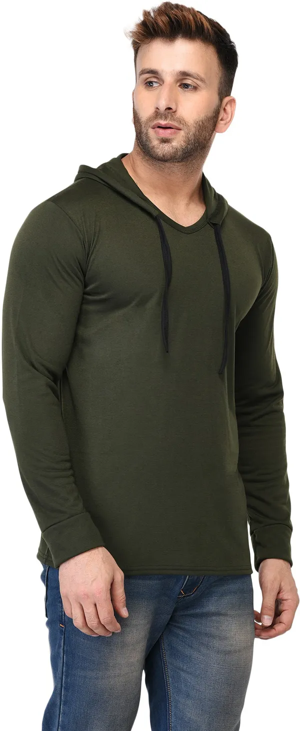 Dark_Green_Solid_Cotton_Hooded_T-Shirt_for_Men_|_Regular_Fit