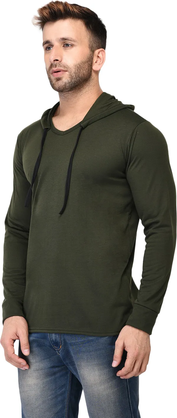 Dark_Green_Solid_Cotton_Hooded_T-Shirt_for_Men_|_Regular_Fit