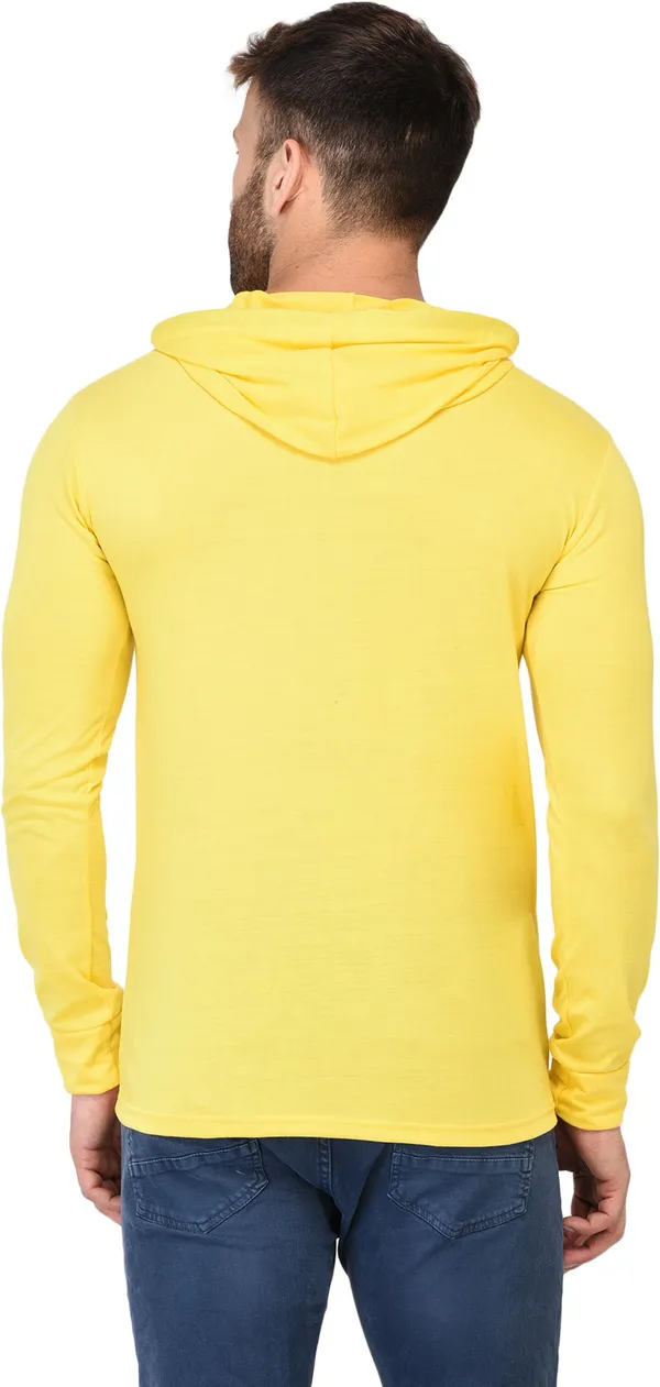Yellow_Cotton_Solid_Hooded_Neck_Regukar_Fit_T-Shirt_for_men