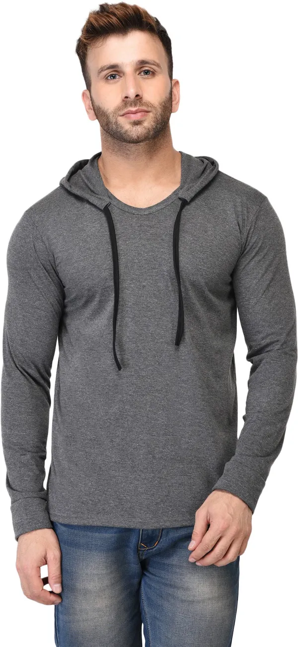 Grey_Cotton_Solid_Hooded_Neck_Regukar_Fit_T-Shirt_for_men