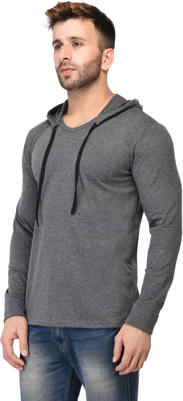 Grey_Cotton_Solid_Hooded_Neck_Regukar_Fit_T-Shirt_for_men