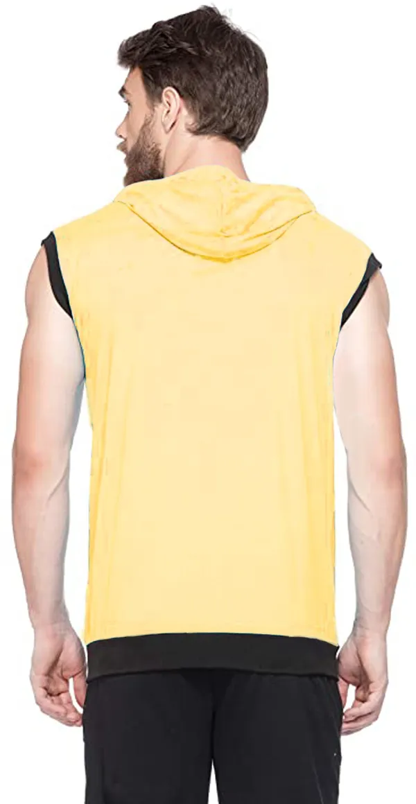 Yellow_Cotton_Solid_Hooded_Neck_Regukar_Fit_T-Shirt_For_Men