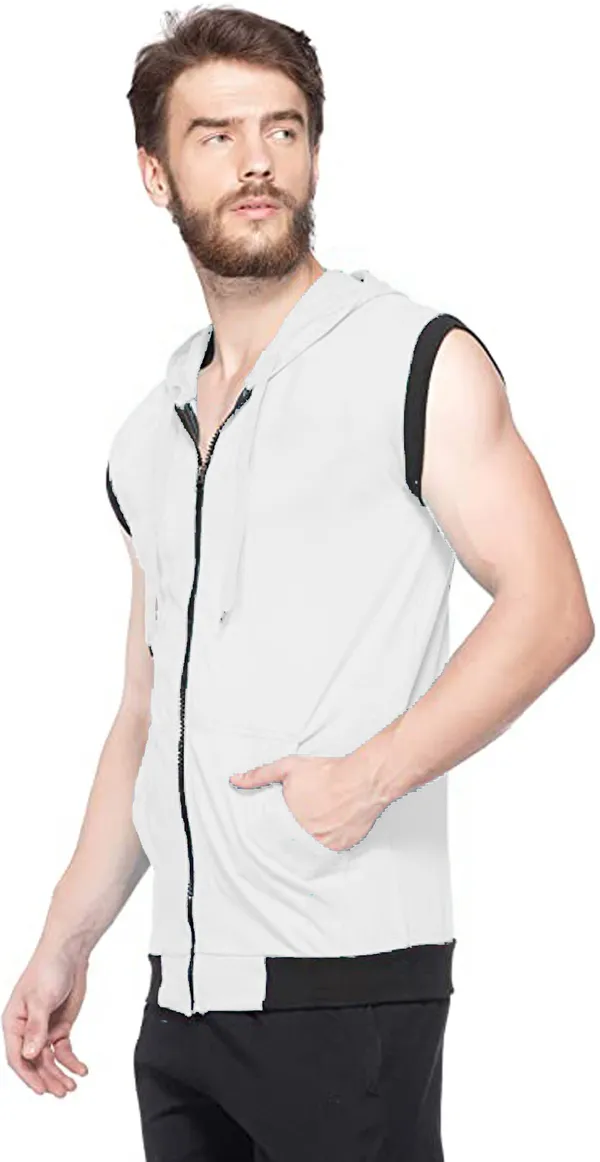 Grey_Cotton_Solid_Hooded_Neck_Regukar_Fit_T-Shirt_For_Men