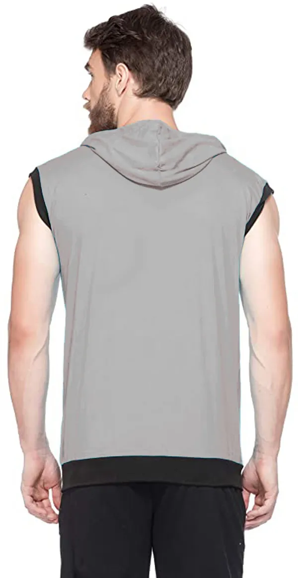 Grey_Cotton_Solid_Hooded_Neck_Regukar_Fit_T-Shirt_For_Men
