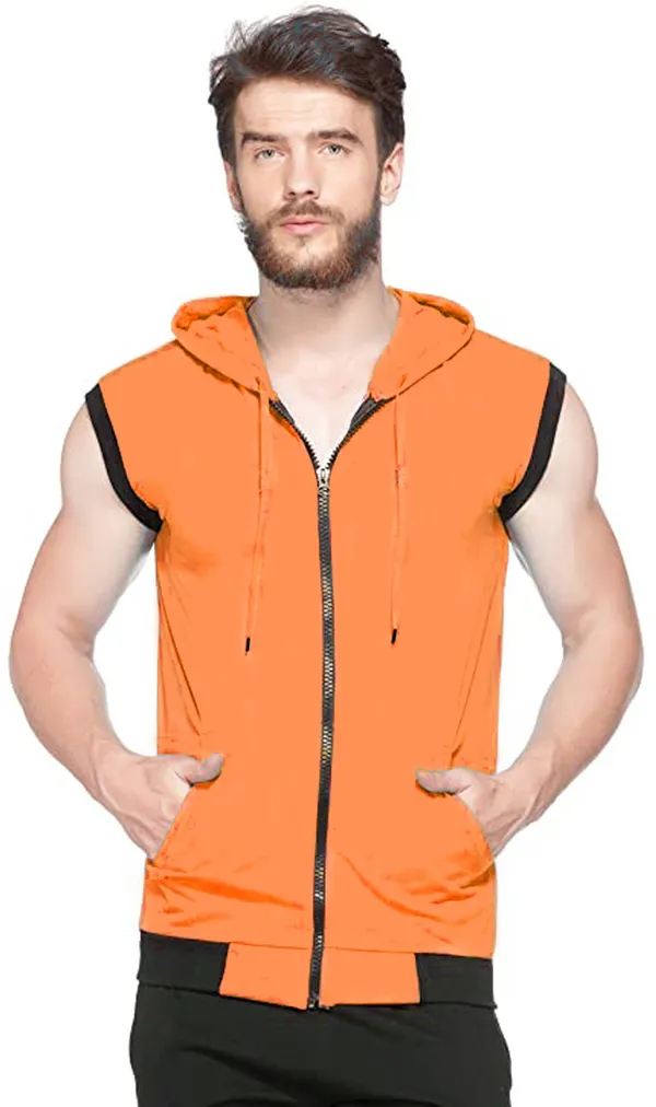 Orange_Cotton_Solid_Hooded_Neck_Regukar_Fit_T-Shirt_for_men