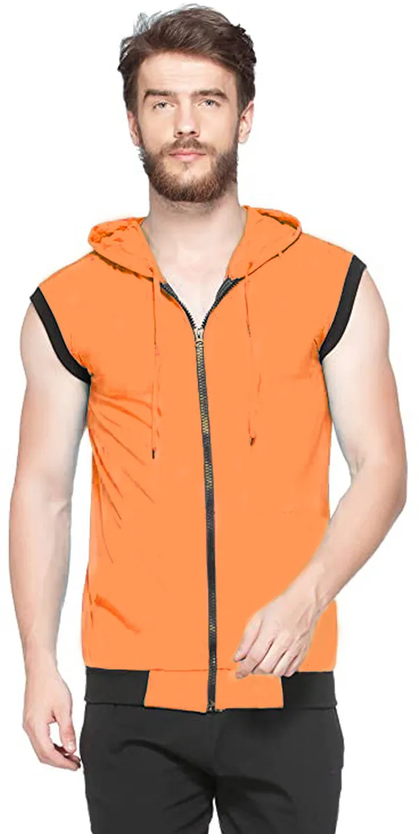 Orange_Cotton_Solid_Hooded_Neck_Regukar_Fit_T-Shirt_for_men
