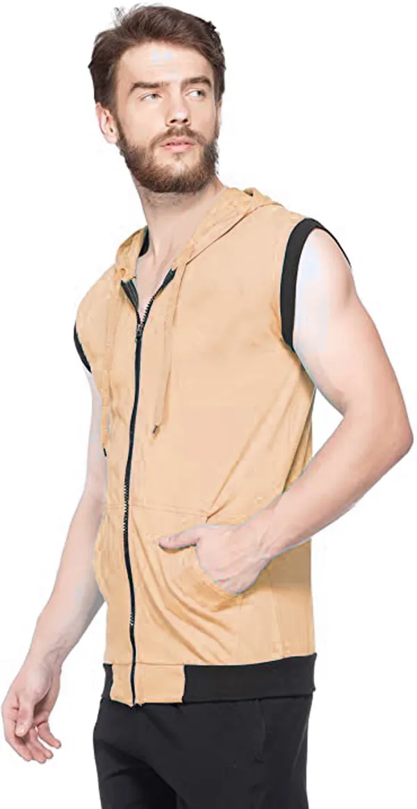 Beige_Cotton_Solid_Hooded_Neck_Regukar_Fit_T-Shirt_for_men