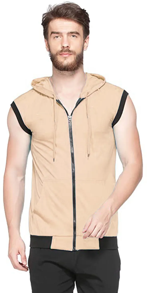 Beige_Cotton_Solid_Hooded_Neck_Regukar_Fit_T-Shirt_for_men