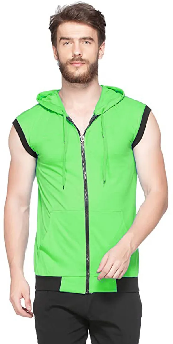 Green_Cotton_Solid_Hooded_Neck_Regukar_Fit_T-Shirt_For_Men