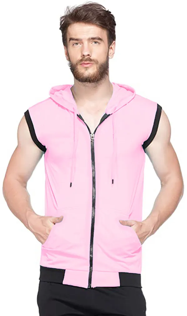 Pink_Solid_Cotton_Hooded_T-Shirt_for_Men_|_Regular_Fit