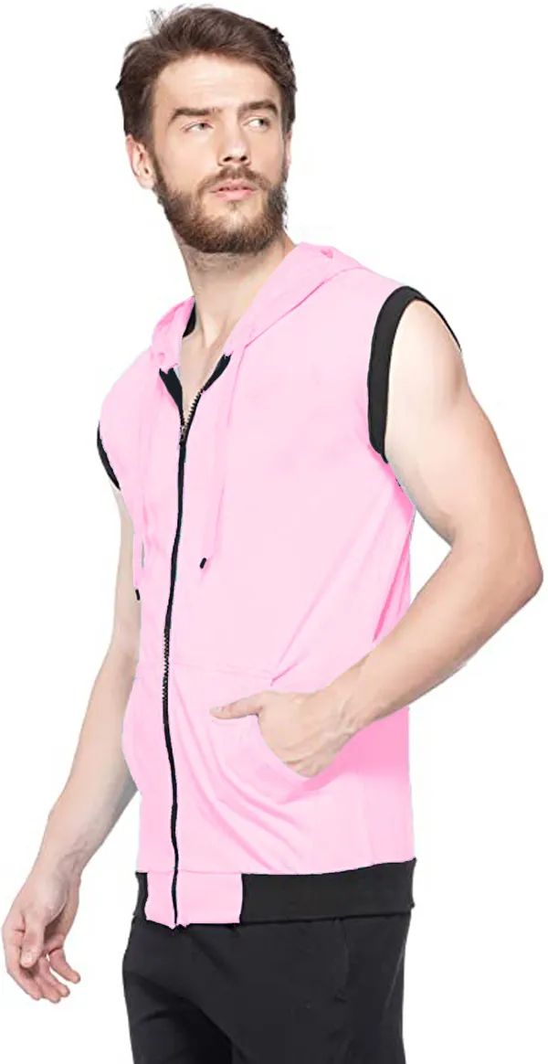 Pink_Solid_Cotton_Hooded_T-Shirt_for_Men_|_Regular_Fit