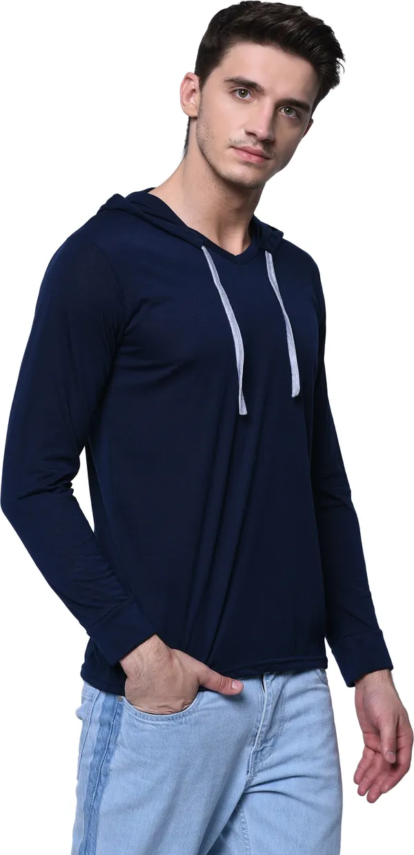 Red_Cotton_Solid_Hooded_Neck_Regukar_Fit_T-Shirt_for_men