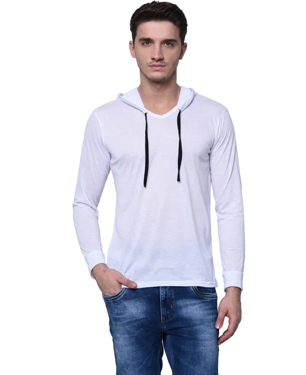 Grey_Cotton_Solid_Hooded_Neck_Regukar_Fit_T-Shirt_for_men