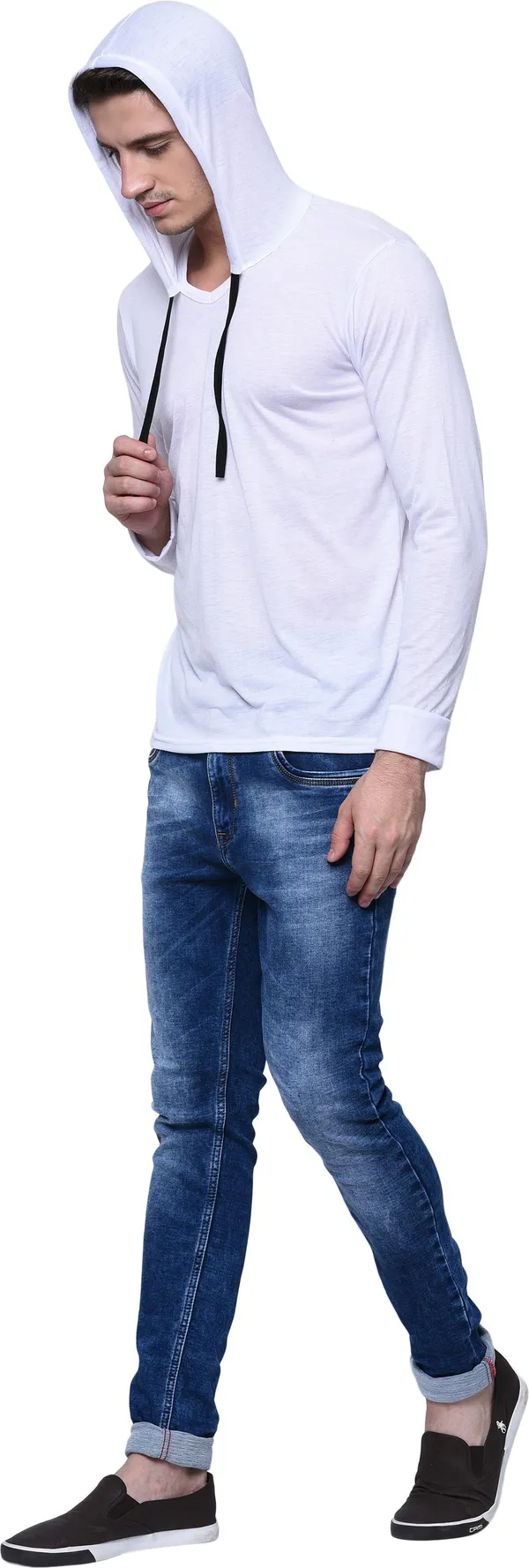 Grey_Cotton_Solid_Hooded_Neck_Regukar_Fit_T-Shirt_for_men