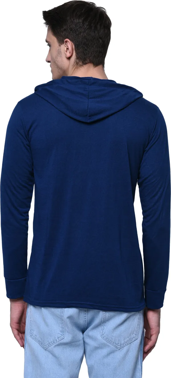 Dark_Blue_Cotton_Solid_Hooded_Neck_Regukar_Fit_T-Shirt_For_Men