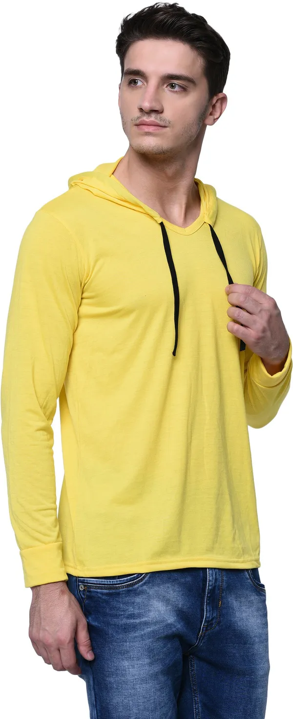 Yellow_Cotton_Solid_Hooded_Neck_Regukar_Fit_T-Shirt_for_men