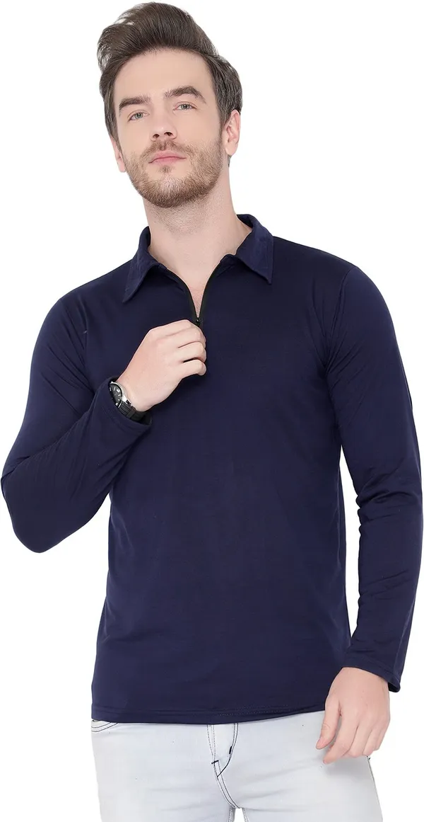 Dark_Blue_Cotton_Solid_Polo_Neck_Regukar_Fit_T-Shirt_for_men