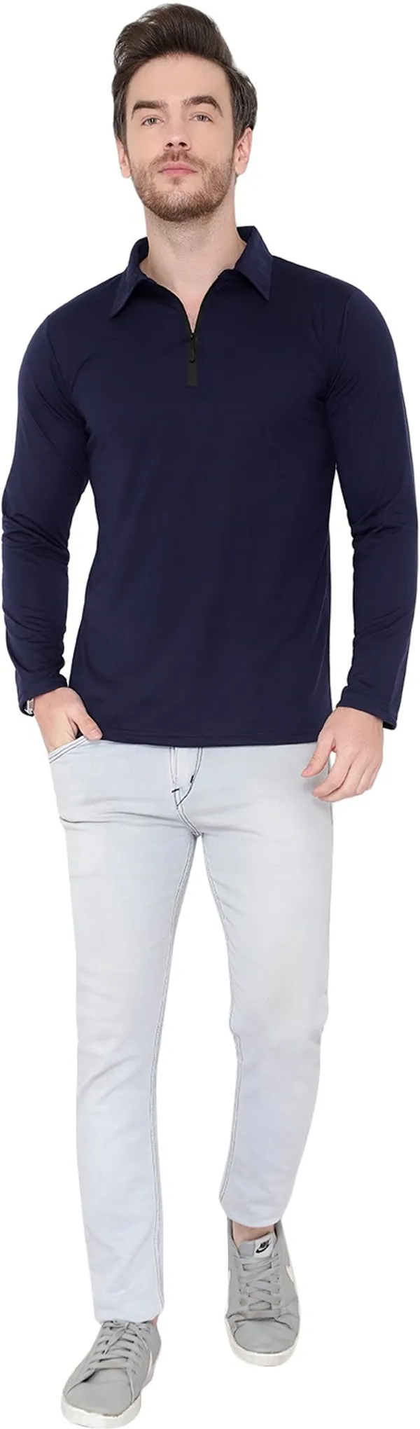 Dark_Blue_Cotton_Solid_Polo_Neck_Regukar_Fit_T-Shirt_for_men