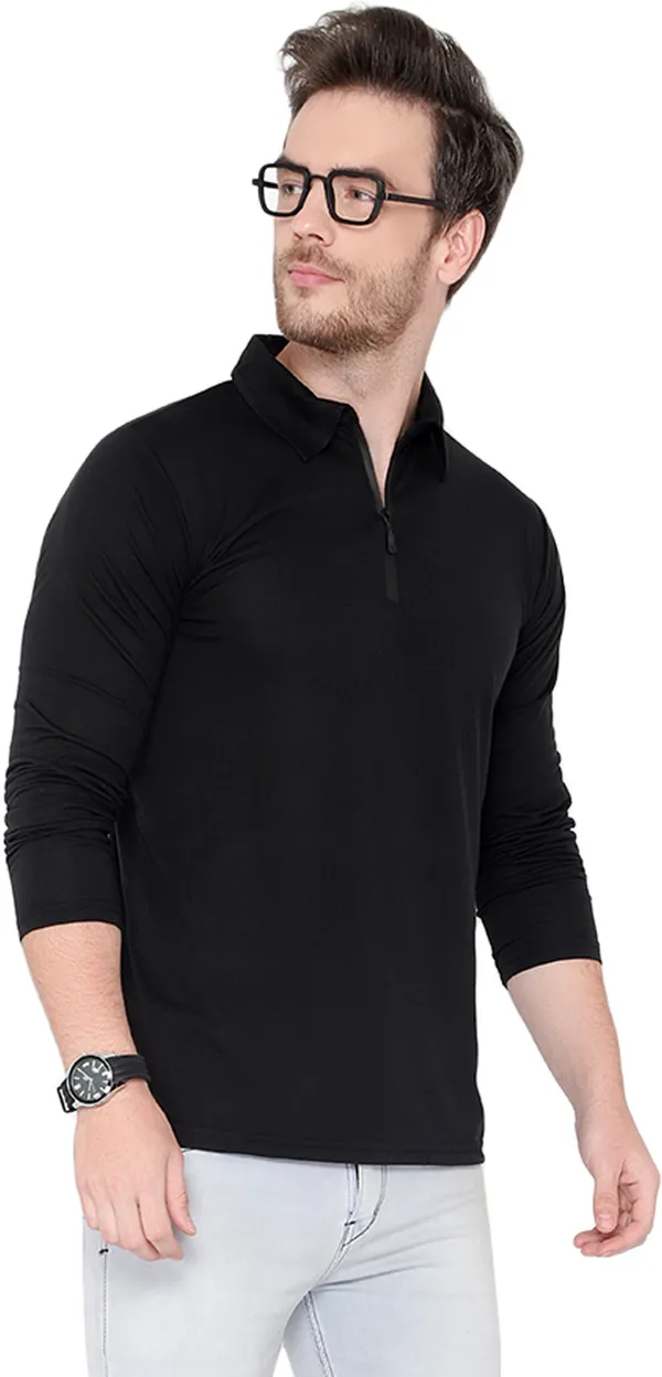 Black_Cotton_Solid_Polo_Neck_Regukar_Fit_T-Shirt_for_men