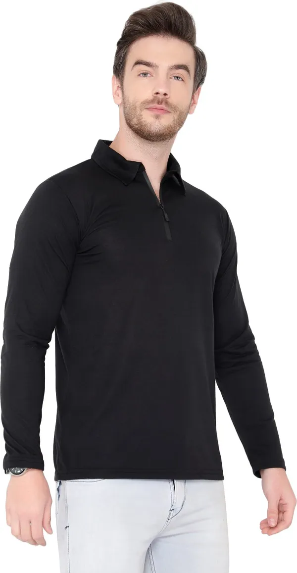 Black_Cotton_Solid_Polo_Neck_Regukar_Fit_T-Shirt_for_men