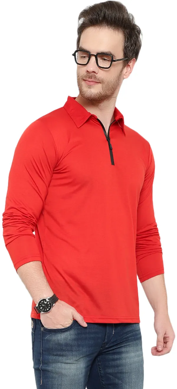 Red_Cotton_Solid_Polo_Neck_Regukar_Fit_T-Shirt_for_men