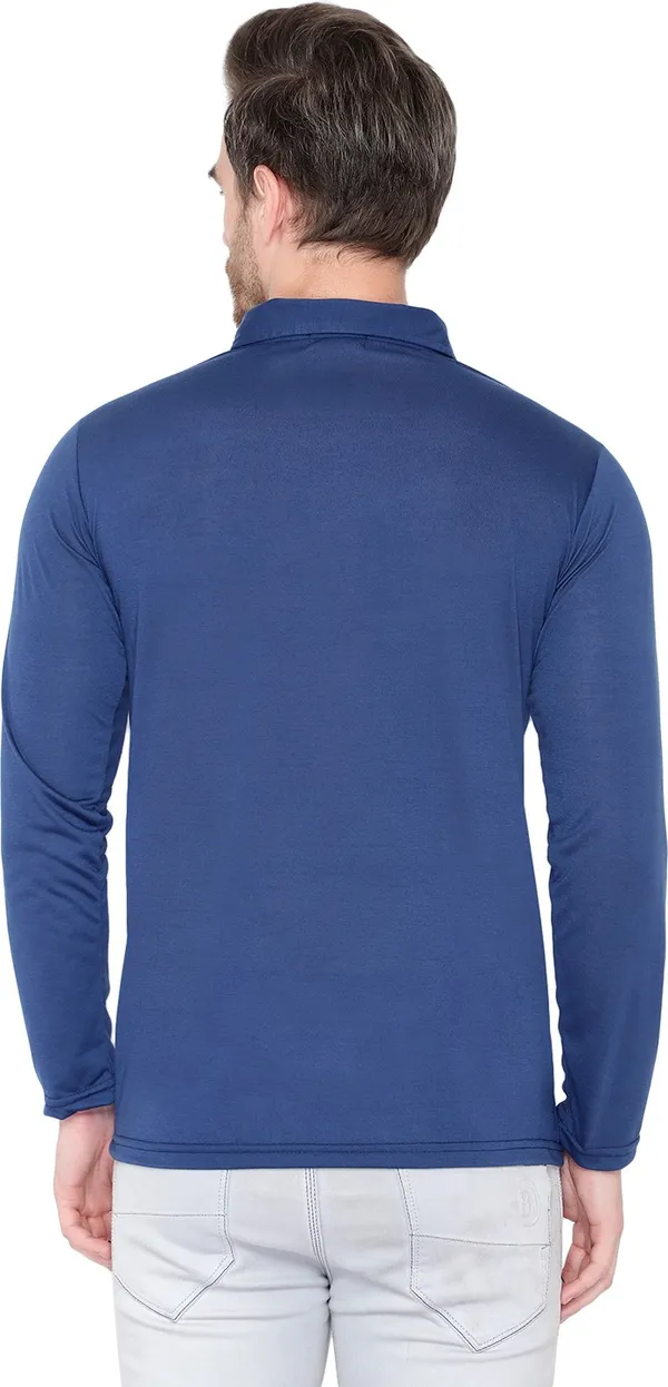 Dark_Blue_Cotton_Solid_Polo_Neck_Regukar_Fit_T-Shirt_For_Men