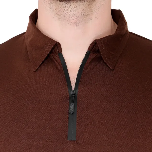 Brown_Cotton_Solid_Polo_Neck_Regukar_Fit_T-Shirt_for_men