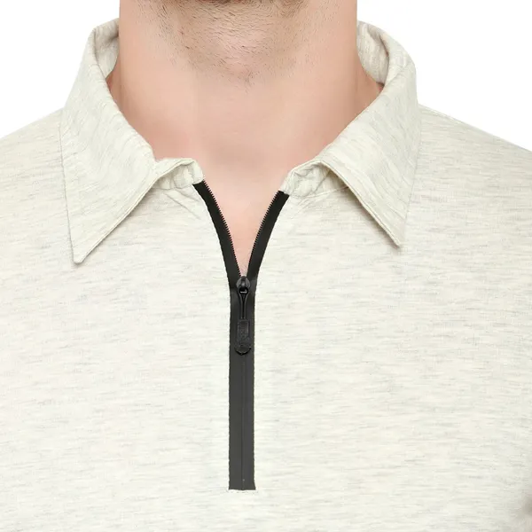 White_Cotton_Solid_Polo_Neck_Regukar_Fit_T-Shirt_For_Men